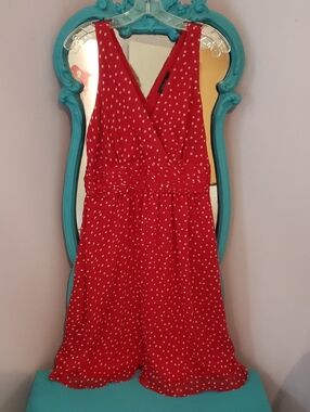 George Red Polka Dot Maxi Dress
